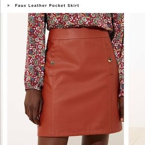 Brown faux leather skirt. Only worn once